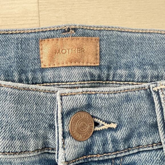 MOTHER Women's Straight Leg Jeans - Blue - Picture 4 of 15
